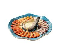 Funny Shark Sushi Tray - Hand-Painted Ceramic Dish - Novelty Serving Platte