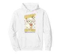 Funny Sheep Happens Retro 70s Agneau Vintage Animal Pun Art Sweat à Capuche