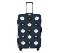 Funny Sheep Housses de protection élastiques pour bagages de voyage Bleu marine 45,7 à 81,6 cm, noir, L