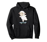 Funny Sheep Skater Skateboard Ballerine Zoo Garçons Filles Sweat à Capuche
