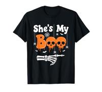 Funny She's My Boo Couple Halloween Party T-Shirt