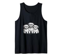 Funny Shih Tzu Trio Dire Dog Lover Illustration Débardeur