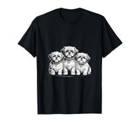 Funny Shih Tzu Trio Dire Dog Lover Illustration T-Shirt
