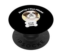 Funny Shihpoo Sorry I Got Plans with My Shih Poo Puppy PopSockets PopGrip Adhésif