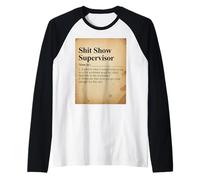Funny Shit Show Supervisor Dictionnaire Definition Manager Fun Manche Raglan
