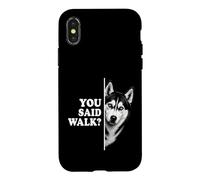 Funny Siberian Husky Coque pour iPhone X/XS