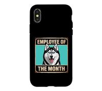 Funny Siberian Husky Employé du Mois Coque pour iPhone X/XS