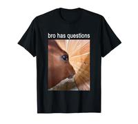 Funny Side Eye Horse Meme Bro a des Questions T-Shirt