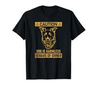 Funny Sign Beware of Owner Australian Shepherd Lover T-Shirt