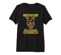 Funny Sign Beware of Owner Australian Shepherd Lover T-Shirt Haut de Gamme