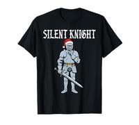 Funny Silent Knight Christmas Medieval Xmas Costume Men Boy T-Shirt