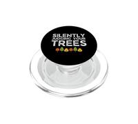 Funny Silently Judging Your Trees Arborist Tree Climbing PopSockets PopGrip pour MagSafe