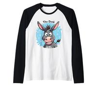Funny Silly Donkey Cartoon Burro The Donk Farm Lovers Cadeau Manche Raglan