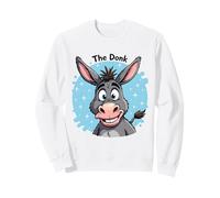 Funny Silly Donkey Cartoon Burro The Donk Farm Lovers Cadeau Sweatshirt