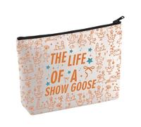 Funny Silly Goose Album Makeup Bag Geese Showgirl Life Gift Music Concert Dance Duck Gift The Life of A Show Goose Cosmetic Bag, Afficher l'oie, Non