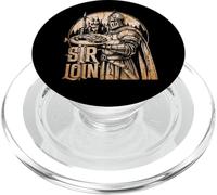 Funny Sir Loin Medieval Knight Meme Sirloin Pun Rennaisance PopSockets PopGrip pour MagSafe