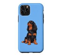 Funny Sitting Black Tan Cavalier King Charles Spaniel Dog Coque pour iPhone 11 Pro