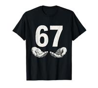Funny Six Seven 6 7 Meme Slang 67 Hands T-Shirt
