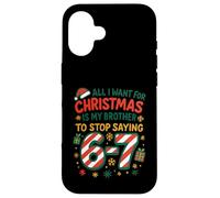 Funny Six Seven 67 Meme All I Want for Christmas Brother Coque pour iPhone 16