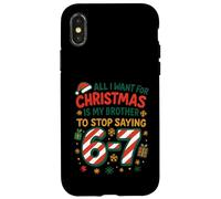 Funny Six Seven 67 Meme All I Want for Christmas Brother Coque pour iPhone X/XS