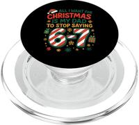 Funny Six Seven 67 Meme All I Want for Christmas Dad PopSockets PopGrip pour MagSafe