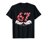 Funny Six Seven 67 Meme Gen Alpha Slang Hands Valentine's T-Shirt