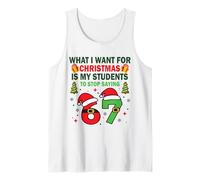 Funny Six Seven Students Christmas 67 Meme Gen Alpha Slang Débardeur