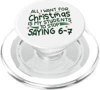 Funny Six Seven Students Christmas 67 Meme Gen Alpha Slang PopSockets PopGrip pour MagSafe