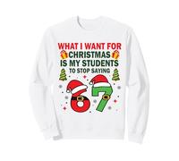 Funny Six Seven Students Christmas 67 Meme Gen Alpha Slang Sweatshirt