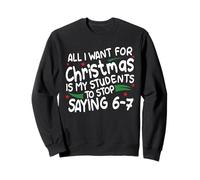 Funny Six Seven Students Christmas 67 Meme Gen Alpha Slang Sweatshirt