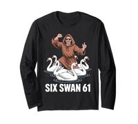 Funny Six Swan 6 1 Meme Gen Alpha Slang Six One Hands Manche Longue