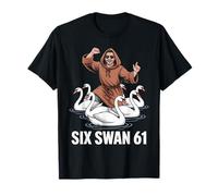 Funny Six Swan 6 1 Meme Gen Alpha Slang Six One Hands T-Shirt