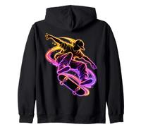 Funny Skateboarder Skateboarding Trick Street Skate Art Sweat à Capuche