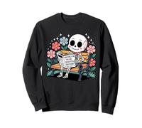 Funny Skeleton Relaxing Bones Vibe Chill Humor Aesthetic Sweatshirt
