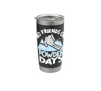 Funny Ski No Friends On Powder Days Freeride Gobelet isotherme en acier inoxydable double paroi