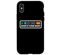 Funny Ski Skier Snowboard What's Your Sign Snowboard Joke Coque pour iPhone X/XS