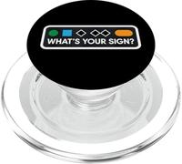Funny Ski Skier Snowboard What's Your Sign Snowboard Joke PopSockets PopGrip pour MagSafe