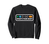 Funny Ski Skier Snowboard What's Your Sign Snowboard Joke Sweatshirt
