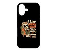 Funny Skull, J'aime Les émissions de Meurtre et Peut-être Les Films d'horreur à 3 Personnes Coque pour iPhone 17