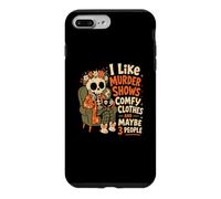 Funny Skull, J'aime Les émissions de Meurtre et Peut-être Les Films d'horreur à 3 Personnes Coque pour iPhone 7 Plus/8 Plus