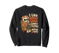 Funny Skull, J'aime Les émissions de Meurtre et Peut-être Les Films d'horreur à 3 Personnes Sweatshirt