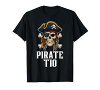 Funny Skull Pirate TIO Jolly Roger Crossbones Drapeau T-Shirt