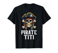 Funny Skull Pirate Titi Jolly Roger Crossbones Drapeau T-Shirt
