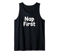 Funny Sleep Humor Design Nap First Low Energy Club Tees Débardeur