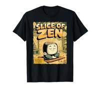 Funny Slice of Zen Sushi Roll Retro Tuyau en Caoutchouc Cartoon Yoga T-Shirt