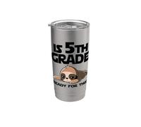 Funny Sloth est prêt pour ça en 5e année ? Retour à l'école Gobelet isotherme en acier inoxydable double paroi