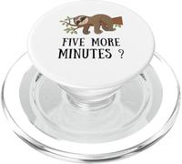 Funny Sloth Five More Minutes Sleep Bed Pajama Nightgown PopSockets PopGrip pour MagSafe