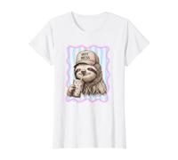 Funny Sloth Hot Mess Coffee Drinking Moms Mother's Day T-Shirt Graphique avec Valeur
