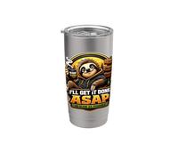Funny Sloth I'll Get It Done ASAP Aussi lent que possible Gobelet isotherme en acier inoxydable double paroi