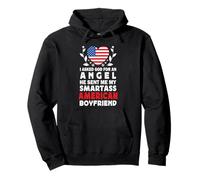 Funny Smartass American Boyfriend America USA Flag Sweat à Capuche